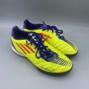 Adidas F50 Adizero Indoor Neon Yellow Football Cleats Soccer Size 5